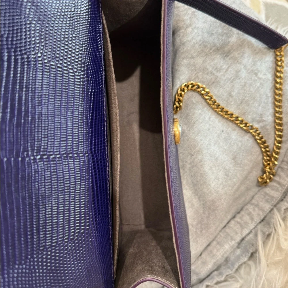 🔥 DeMellier August Alma Eggplant Lizard leather special edition bag